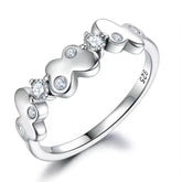 Silberring aus 925 Sterling Silber mit Schmetterlings-Design und Zirkonia