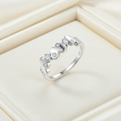 Silberring aus 925 Sterling Silber mit Schmetterlings-Design und Zirkonia