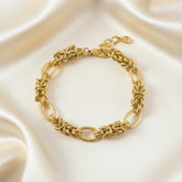 Geflochtenes goldenes Armband im königlichen Stil von LOÉAR