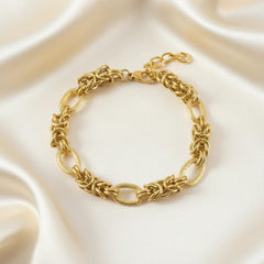 Geflochtenes Kettenarmband – Geflochtenes Goldarmband | LOÉAR