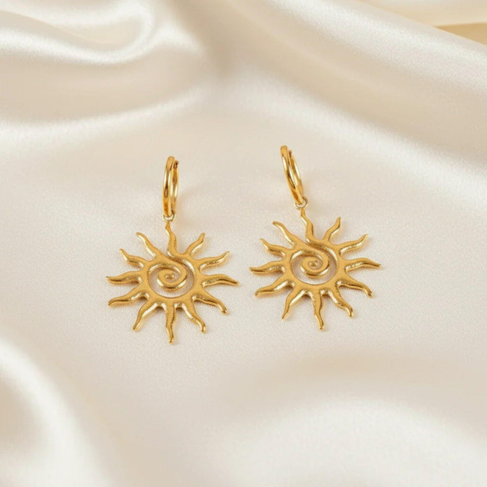 Sonnen-Tropfenohrringe | Ohrringe mit Sonnendesign | LOÉAR