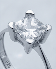 hochwertiger minimalistischer Schmuck Ring Silber Seitenansicht