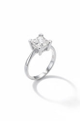 minimalistischer Damen Ring Silber mit quadratischem Stein LOÉAR Jewelry