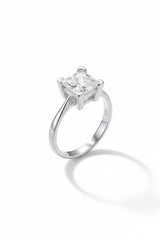 minimalistischer Damen Ring Silber mit quadratischem Stein LOÉAR Jewelry