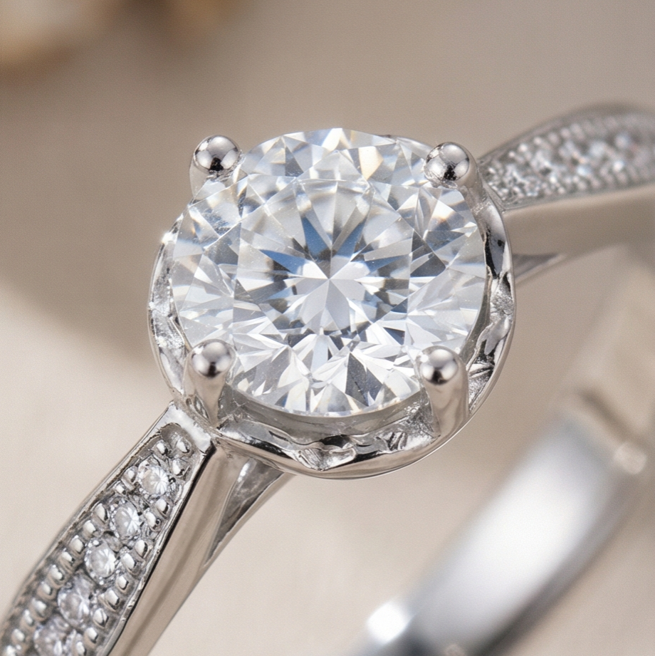 Damen Ring mit großem Stein klassisch