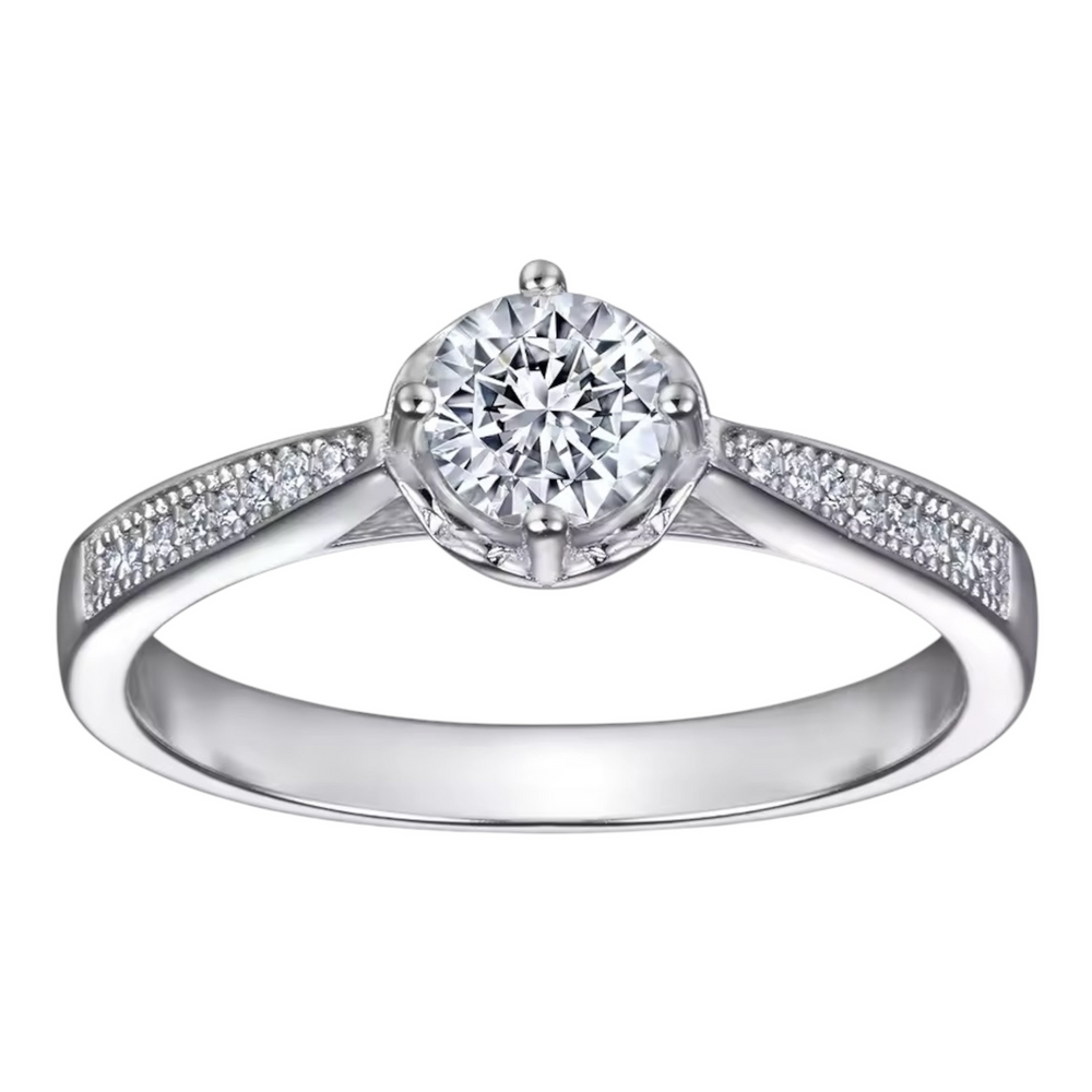 Detail Solitär Ring glänzend