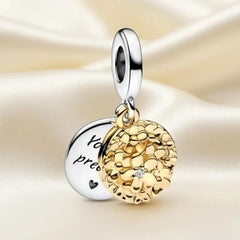 Anhänger in floraler Harmonie | Edelstahl Gravur Anhänger | LOÉAR