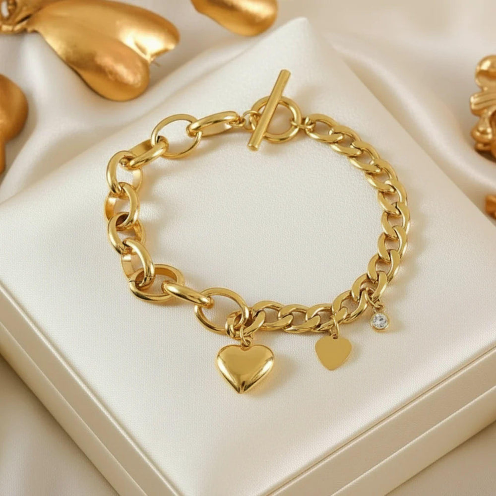 Armbänder mit Herzanhängern | Charm Heart Bracelet | LOÉAR