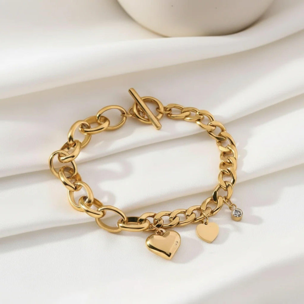 Armband mit Herzanhänger | Herzarmband mit Zirkonia | LOÉAR