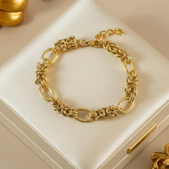 Geflochtenes Kettenarmband – Geflochtenes Goldarmband | LOÉAR