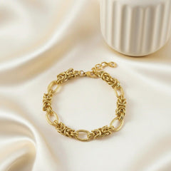 Geflochtenes Kettenarmband – Geflochtenes Goldarmband | LOÉAR