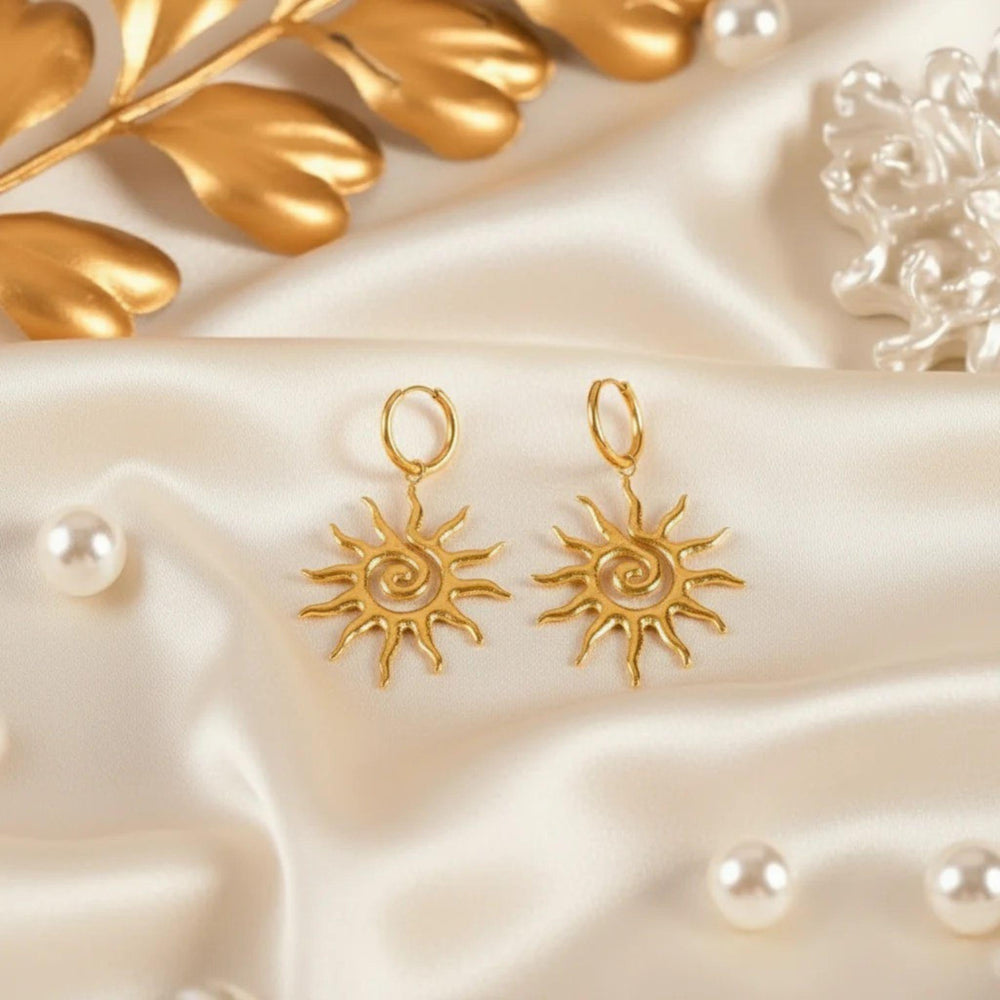 Sonnen-Tropfenohrringe | Ohrringe mit Sonnendesign | LOÉAR