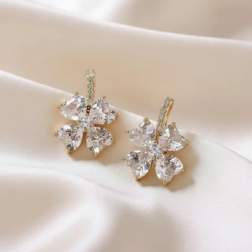 Damenblumenohrringe - Zirkonia-Blüten | LOÉAR