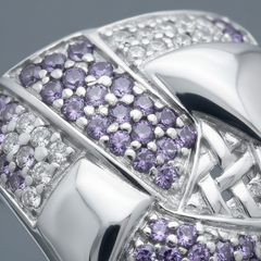 Statement Ring aus 925 Silber mit Amethyst Zirkonia im Alltag – LOÉAR Jewelry